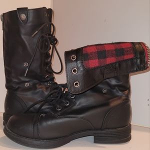 Biker/combat Lace up boots
